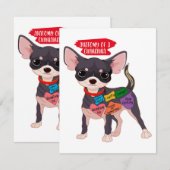Cute Puppy Gift Anatomy of a Chihuahua Bedankkaart (Voorkant / Achterkant)