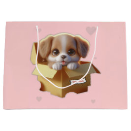 Cute Puppy Gift Bag | Kawaii Dog Lover Present Groot Cadeauzakje