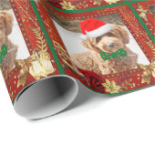 Cute puppy Goldendoedle kerstcadeautje Cadeaupapier (Rol Hoek)