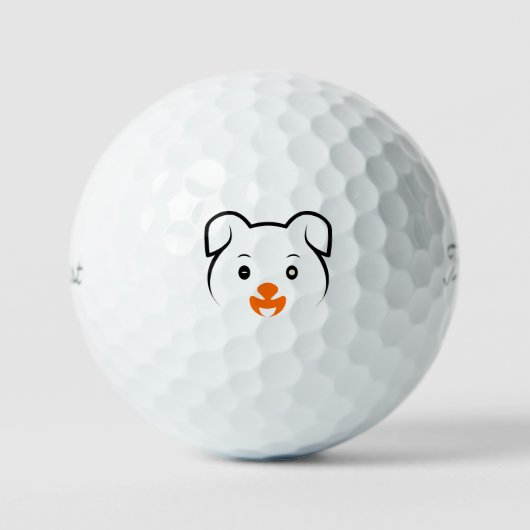 Cute Puppy Golfballen (Voorkant)
