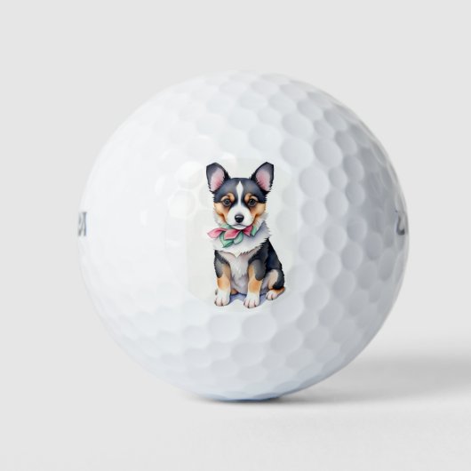 Cute Puppy Golfballen (Voorkant)