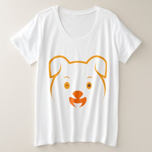 Cute Puppy Grote Maat T-shirt (Design voorkant)