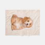 Cute Puppy Havanese Puppy Fleece Blanket (Voorkant (Horizontaal))