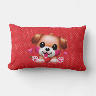 Cute Puppy Heart Knit Valentijn Sierkussen Kussen