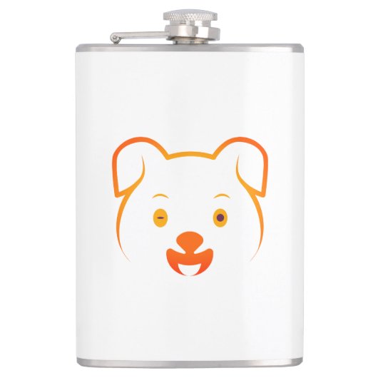 Cute Puppy Heupfles (Voorkant)