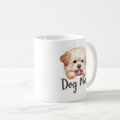 Cute Puppy Hond Moeder Design  Koffiemok (Voorkant rechts)