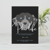 Cute puppy hond poot levensfeest kaart (Staand voorkant)