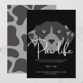 Cute puppy hond poot levensfeest kaart (Voorkant / Achterkant)