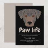 Cute puppy hond poot levensfeest  kaart (Voorkant / Achterkant)