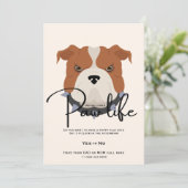 Cute puppy hond poot levensfeest  kaart (Staand voorkant)