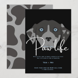 Cute puppy hond poot levensfeest  kaart