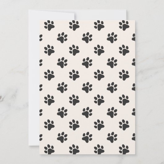 Cute puppy hond poot levensfeest  kaart (Achterkant)