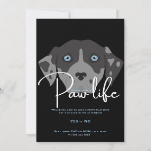 Cute puppy hond poot levensfeestje  kaart