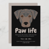 Cute puppy hond poot levensfeestje  kaart (Voorkant / Achterkant)