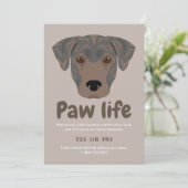 Cute puppy hond poot levensfeestje kaart (Staand voorkant)