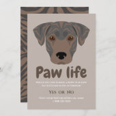 Cute puppy hond poot levensfeestje kaart (Voorkant / Achterkant)
