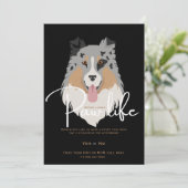 Cute puppy hond poot levensfeestje kaart (Staand voorkant)