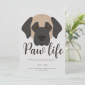 Cute puppy hond poot levensfeestje  kaart (Staand voorkant)