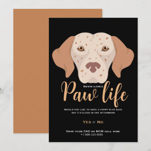 Cute puppy hond poot levensfeestje  kaart
