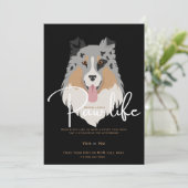 Cute puppy hond poot levensfeestje  kaart (Staand voorkant)