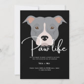 Cute puppy hond poot levensfeestje kaart (Voorkant)