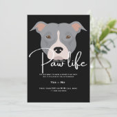 Cute puppy hond poot levensfeestje kaart (Staand voorkant)