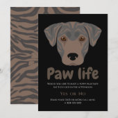 Cute puppy hond poot levensfeestje  kaart (Voorkant / Achterkant)