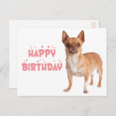 Cute Puppy Hond Verjaardag Grappige Chihuahua Verj Briefkaart (Voorkant / Achterkant)
