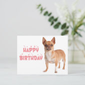 Cute Puppy Hond Verjaardag Grappige Chihuahua Verj Briefkaart (Staand voorkant)