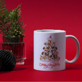 Cute Puppy Honden Kerstboom Stapel Koffiemok