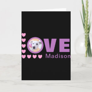 Cute Puppy Hondenliefde Hartjes Valentijnsdag Lave Kaart