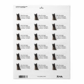 Cute Puppy Hondenliefhebber Black Cairn Terrier Etiket (Full Sheet)