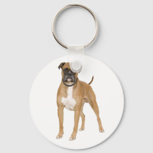 Cute Puppy Hondenliefhebber Boxer Sleutelhanger