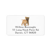 Cute Puppy Hondenliefhebber Cairn Terrier Label (Voorkant)