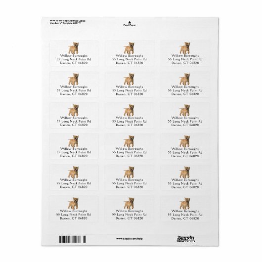 Cute Puppy Hondenliefhebber Cairn Terrier Label (Full Sheet)