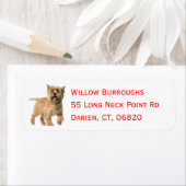 Cute Puppy Hondenliefhebber Cairn Terrier Label (Insitu)