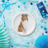 Cute Puppy Hondenliefhebber Collie Papieren Bordje (Feest)