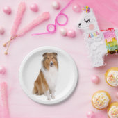 Cute Puppy Hondenliefhebber Collie Papieren Bordje (Feest)