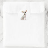 Cute Puppy Hondenliefhebber Funny Chihuahua Ronde Sticker (Tas)