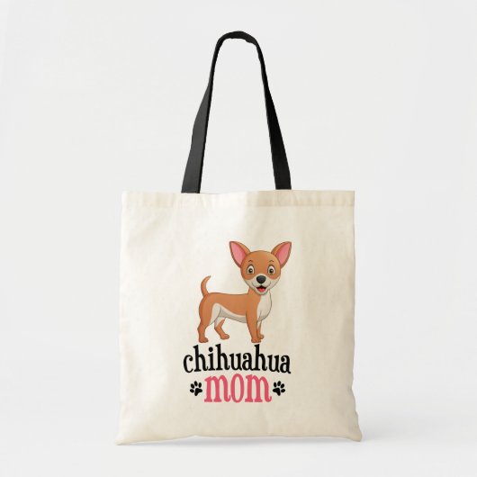 Cute Puppy Hondenliefhebber Gift Funny Cartoon Chi Tote Bag (Voorkant)
