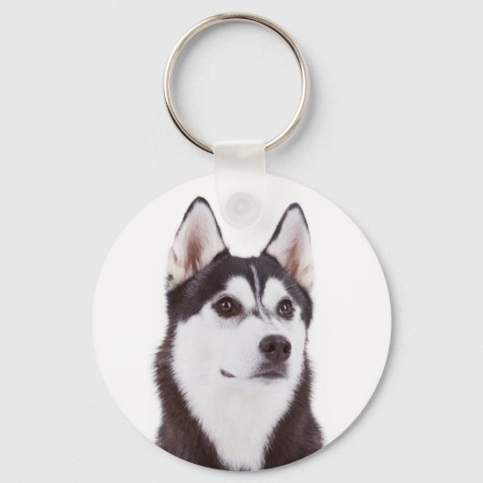 Cute Puppy Hondenliefhebber Gift Siberian Husky Sleutelhanger (Voorkant)