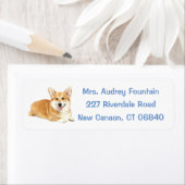 Cute Puppy Hondenliefhebber Pembroke Welsh Corgi Etiket (Insitu)