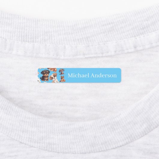 Cute Puppy Hondennaam voor Kinderen Labels (Aangebracht)