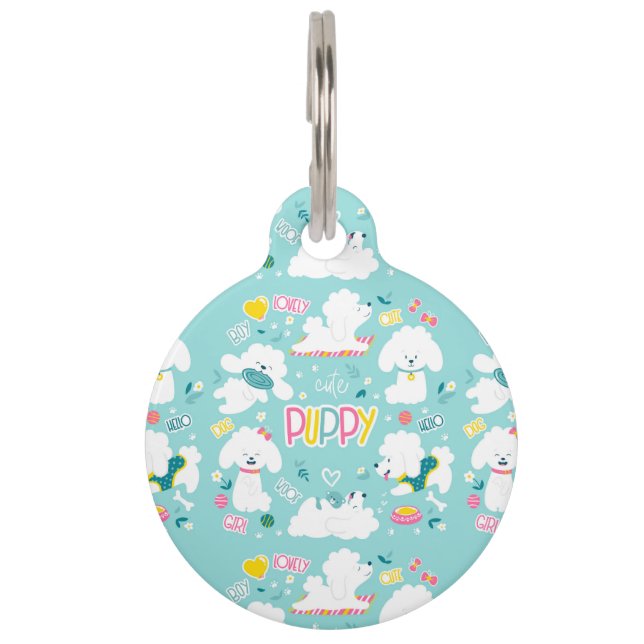 Cute Puppy Huisdierpenning (Voorkant)