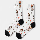 Cute Puppy I Love Dogs Pattern Crew Socks Sokken (Links)
