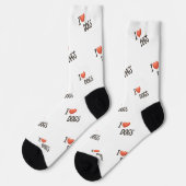 Cute Puppy I Love Dogs Pattern Crew Socks Sokken (Links)