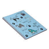 Cute Puppy Illustrated Poem Dotty Notitieboek (Rechterzijde)