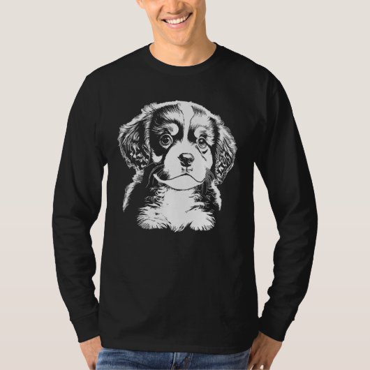 Cute Puppy Illustration T-shirt (Voorkant)