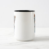 Cute Puppy in a Pocket Two-Tone Coffee Mug Tweekleurige Koffiemok (Center)