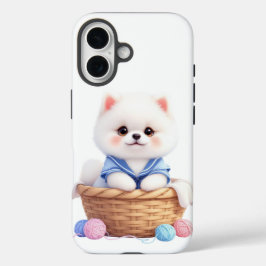 Cute Puppy in Basket iPhone / iPad case